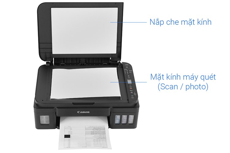 Máy In Phun Màu Canon đa năng in scan copy PIXMA G3010 Wifi Màu Đen