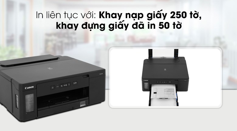 Máy in phun trắng đen đơn năng Canon PIXMA GM2070 Wifi