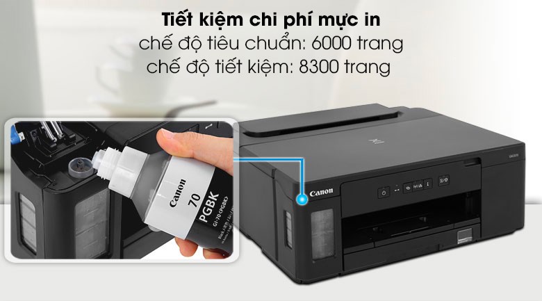 Máy in phun trắng đen đơn năng Canon PIXMA GM2070 Wifi