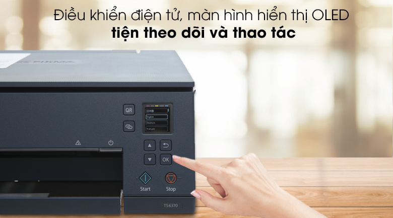 Máy in ảnh đa năng In-Scan-Copy Canon PIXMA TS6370 - Điều khiển nút nhấn điện tử