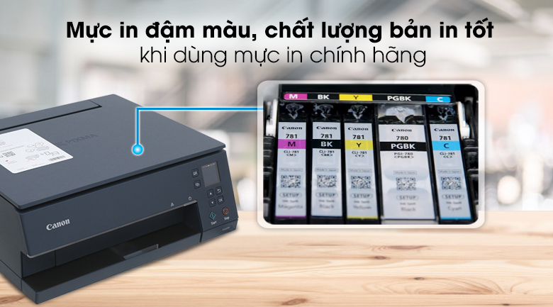 Máy in ảnh đa năng In-Scan-Copy Canon PIXMA TS6370 - Mực in đậm màu