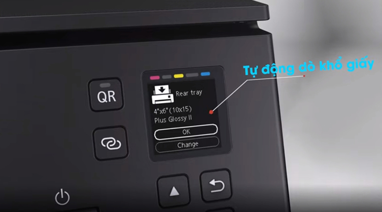 Tự nhận diện khổ giấy - Máy in ảnh màu đa năng In Scan Copy Canon PIXMA TS6370 Wifi