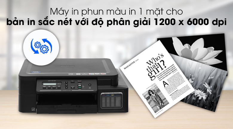 Máy in phun màu đa năng In-Scan-Copy Brother DCP-T510W - Bản in chất lượng tốt