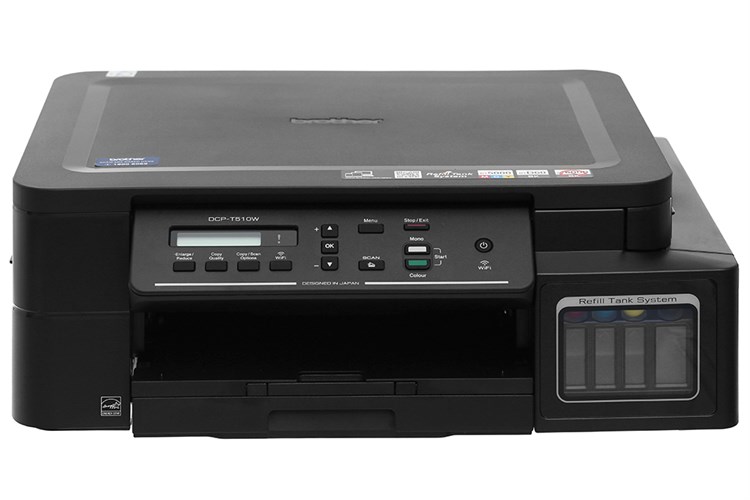 Máy In Phun Màu Brother đa năng in scan copy DCP-T510W Wifi Màu Đen