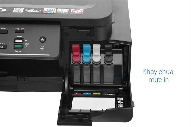 Máy In Phun Màu Brother đa năng in scan copy DCP-T510W Wifi Màu Đen