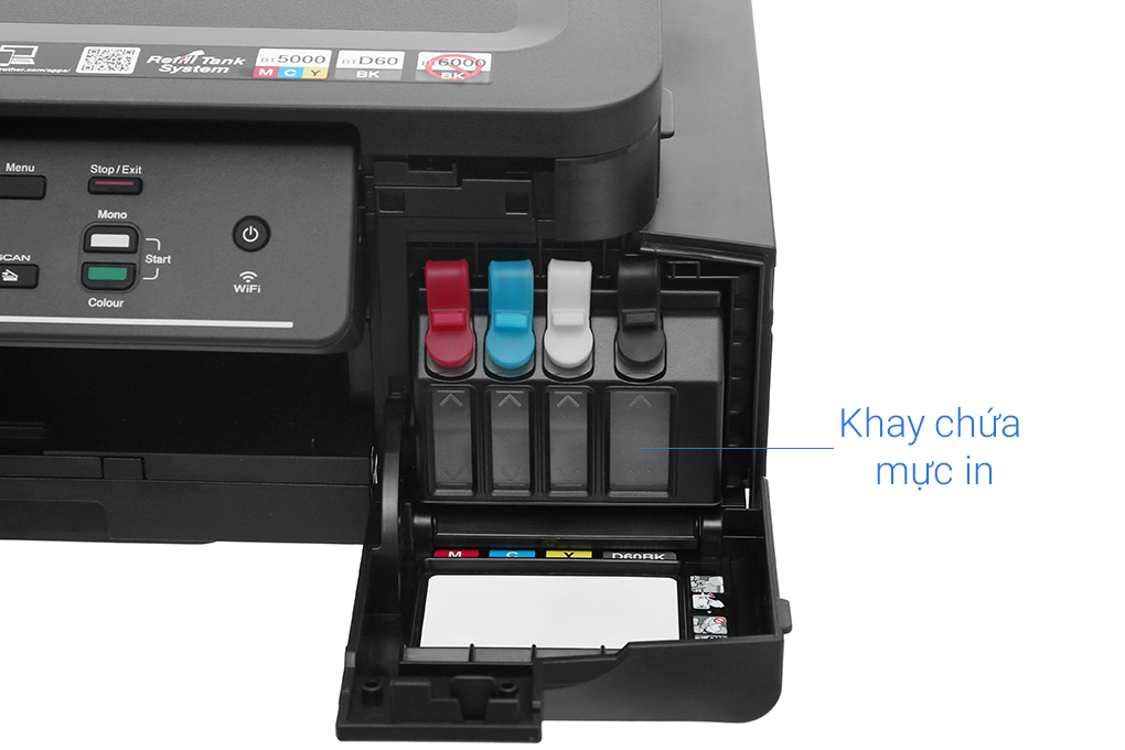 Máy In Phun Màu Brother đa năng in scan copy DCP-T510W Wifi Màu Đen