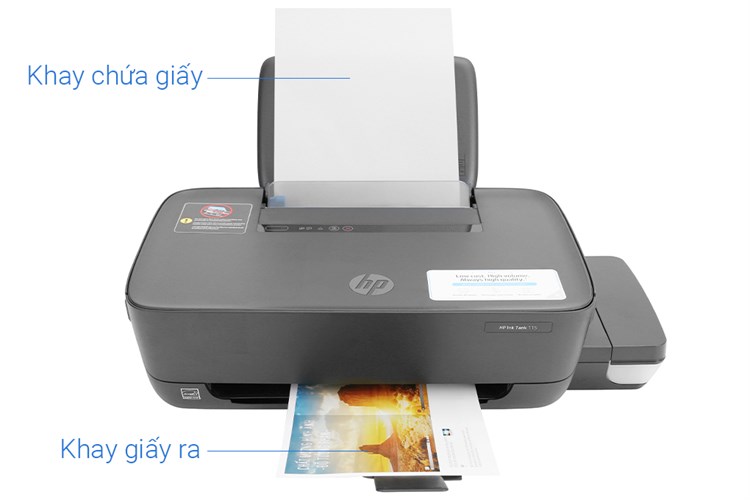 Máy in phun màu HP Ink Tank 115 (2LB19A) Màu Đen