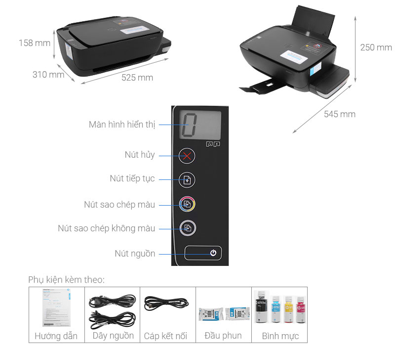 Máy In Phun Màu HP đa năng in scan copy Ink Tank 315 (Z4B04A)