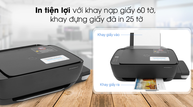 Máy In Phun Màu HP đa năng in scan copy Ink Tank 415 WiFi (Z4B53A)