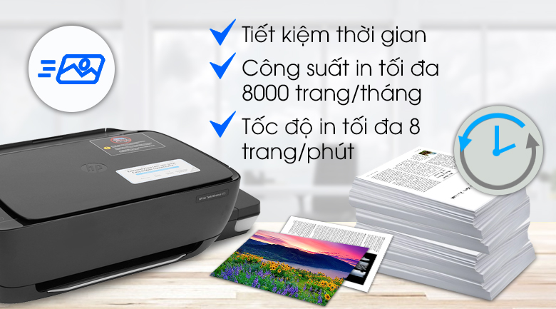 Máy In Phun Màu HP đa năng in scan copy Ink Tank 415 WiFi (Z4B53A)