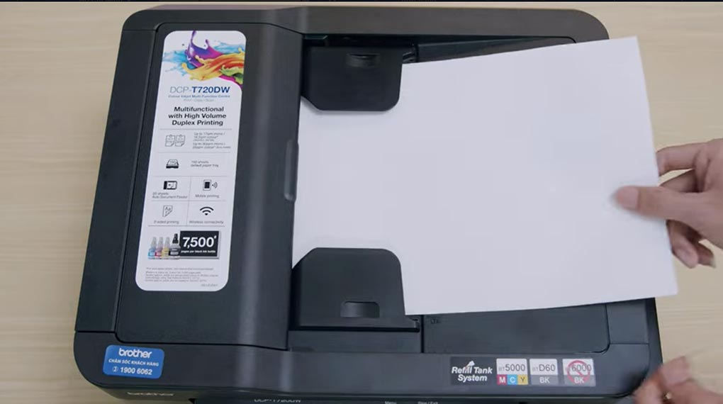 Máy in phun màu đa năng In-Scan-Copy Brother DCP-T720DW - Khay giấy tự động
