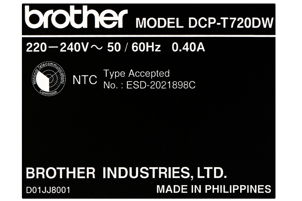 Máy in phun màu đa năng Brother DCP-T720DW Wifi Màu Đen