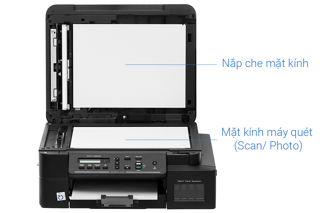 Máy in phun màu đa năng Brother DCP-T720DW Wifi Màu Đen