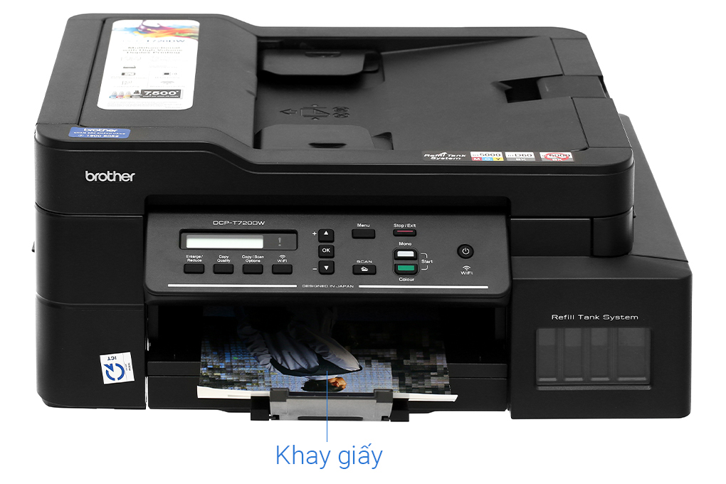 Máy in phun màu đa năng Brother DCP-T720DW Wifi Màu Đen