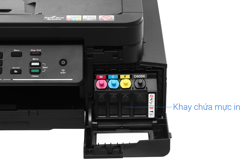 Máy in phun màu đa năng Brother DCP-T720DW Wifi Màu Đen