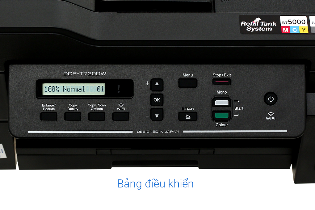 Máy in phun màu đa năng Brother DCP-T720DW Wifi Màu Đen