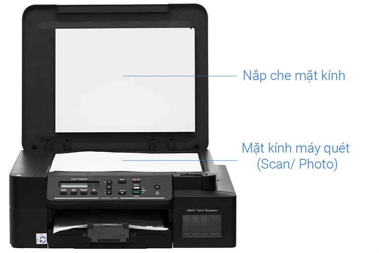 Máy in phun màu đa năng Brother DCP-T520W Wifi Màu Đen
