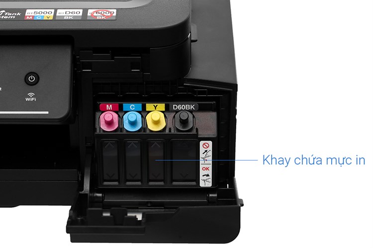 Máy in phun màu đa năng Brother DCP-T520W Wifi Màu Đen