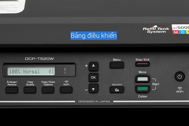 Máy in phun màu đa năng Brother DCP-T520W Wifi Màu Đen