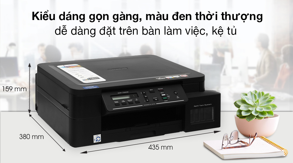 Máy in phun màu đa năng In-Scan-Copy Brother DCP-T520W - Thiết kế