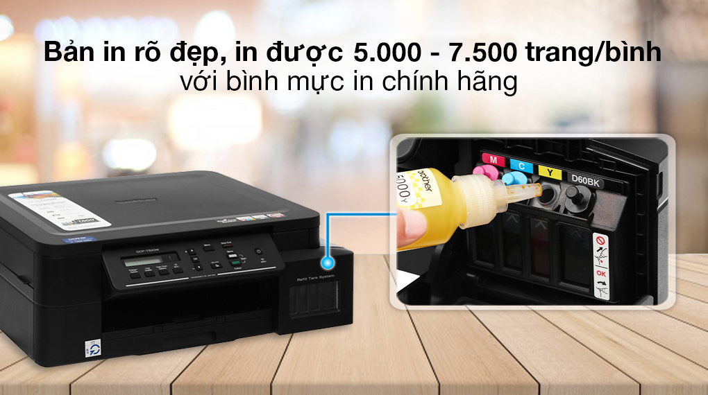 Máy In Phun Màu Đa Năng Brother DCP-T520W - Bình mực in