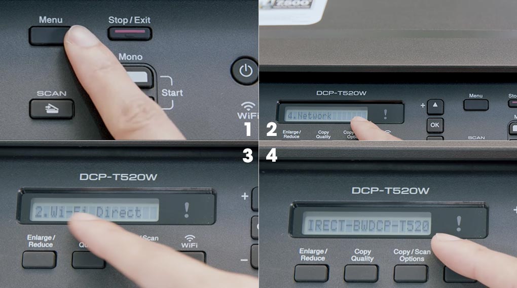 Máy in phun màu đa năng In-Scan-Copy Brother DCP-T520W - Wifi Direct