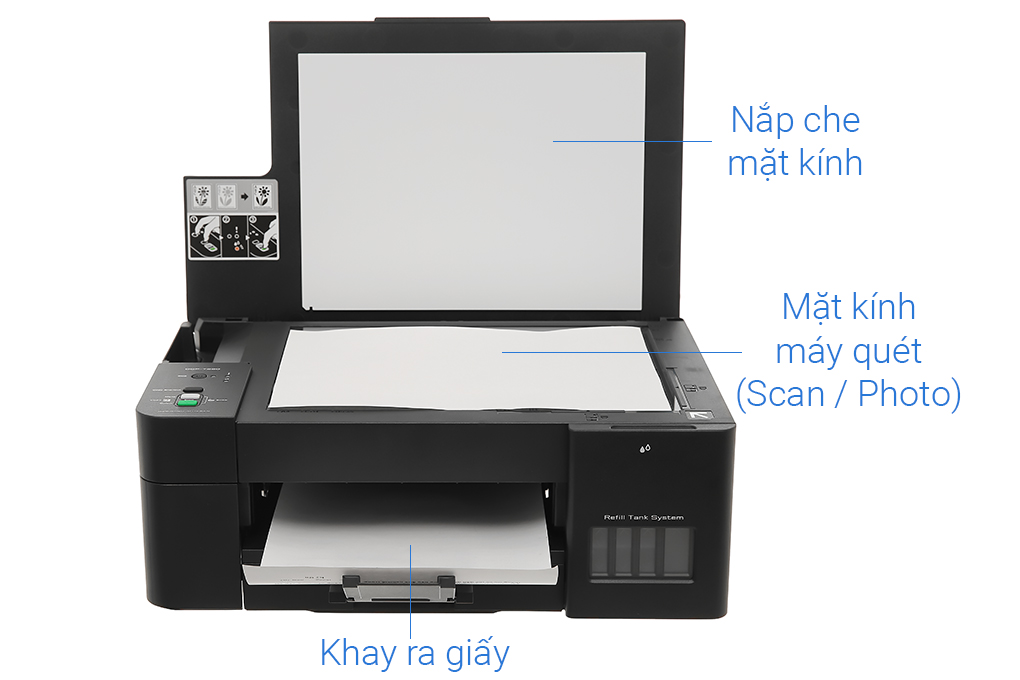 Máy in phun màu đa năng Brother DCP-T220 Màu Đen