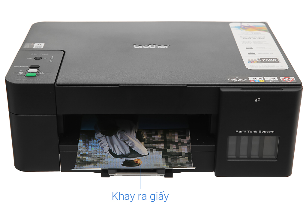 Máy in phun màu đa năng Brother DCP-T220 Màu Đen