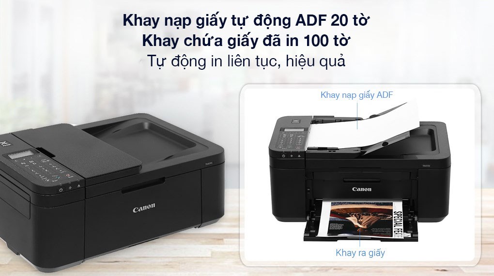 Máy in phun màu Canon TR4570S đa năng In-scan-copy-fax WiFi