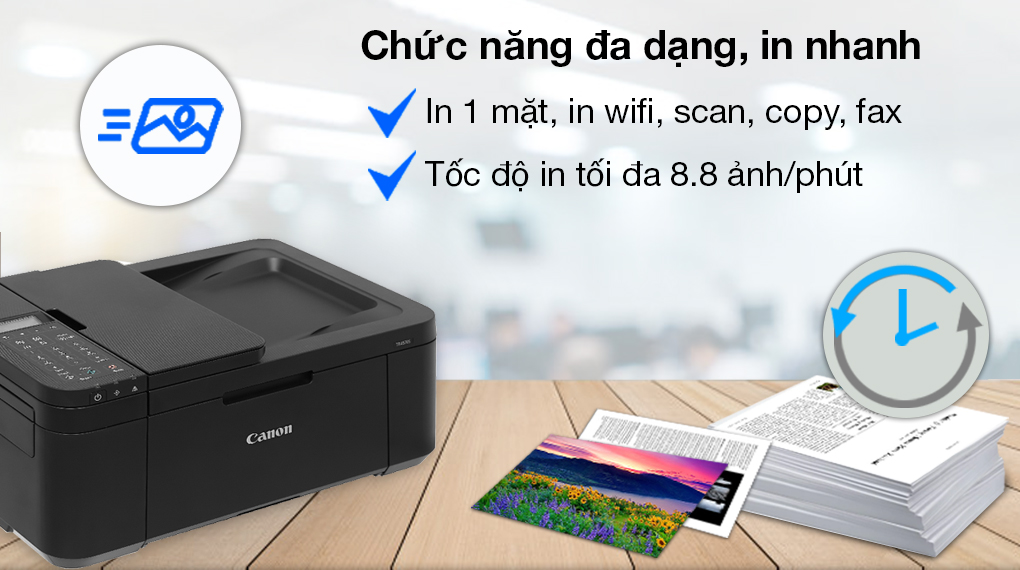 Máy in phun màu Canon TR4570S đa năng WiFi - Chức năng in