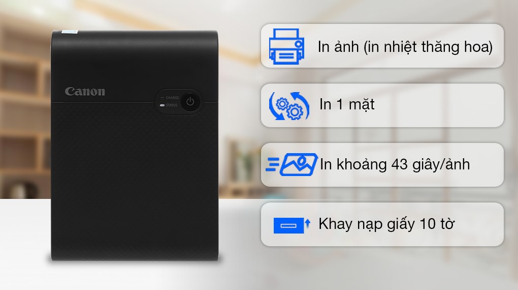 Máy in ảnh SELPHY SQUARE Canon QX10 Đen