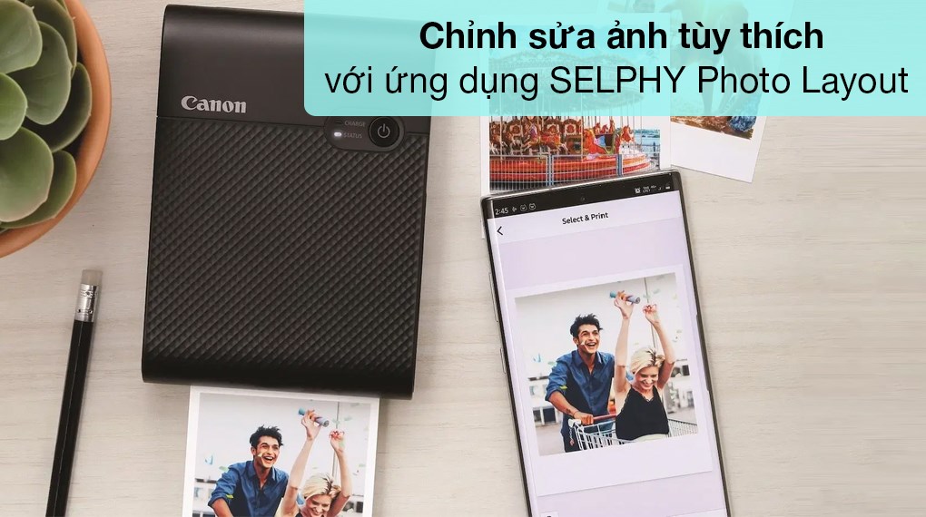 Máy in ảnh SELPHY SQUARE Canon QX10 Đen