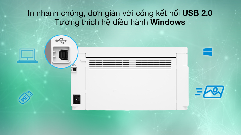 Dễ dùng - Máy in Laser Trắng Đen HP 107a (4ZB77A)