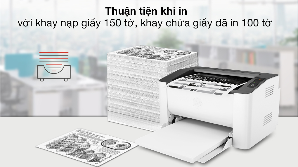 Khay chứa nhiều - Máy in Laser Trắng Đen HP 107a (4ZB77A)