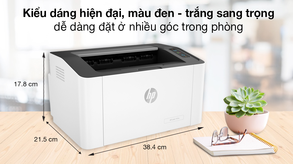 Máy in Laser Trắng Đen HP 107w WiFi (4ZB78A)