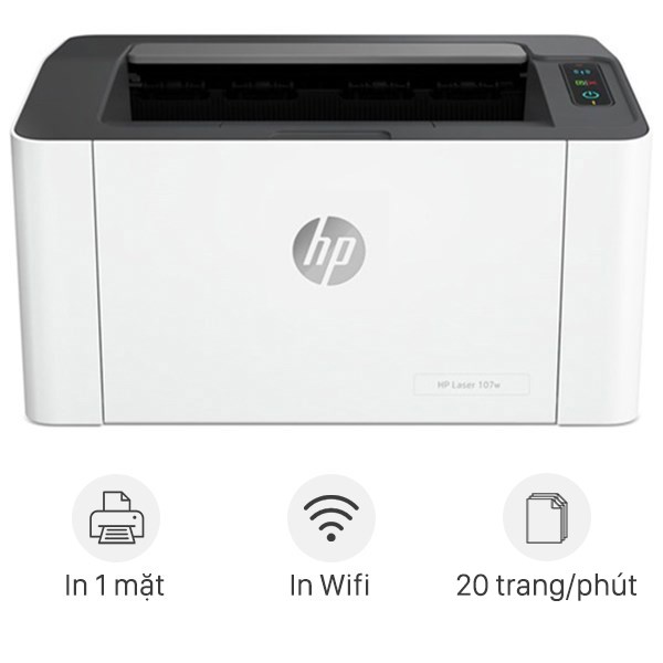 Máy in Laser Trắng Đen HP 107w WiFi (4ZB78A)