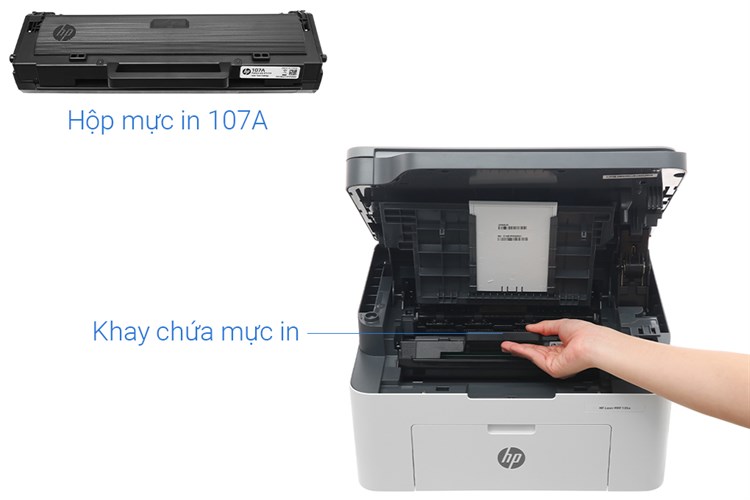Máy in laser trắng đen đa năng HP LaserJet MFP 135a (4ZB82A) Màu Trắng