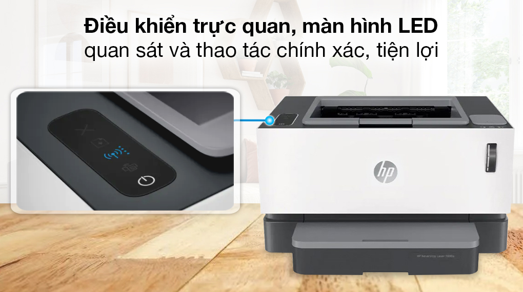 Máy in Laser đơn năng HP Neverstop 1000a (4RY22A) - Điều khiển