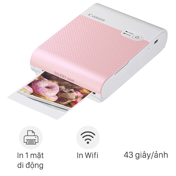 Máy in ảnh SELPHY SQUARE Canon QX10 Hồng