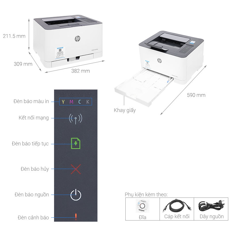 Máy in màu Laser HP 150nw/Wifi (4ZB95A)