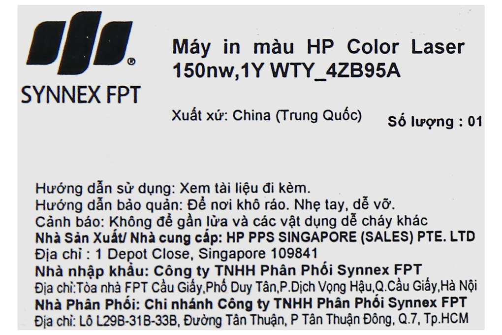 Máy in màu Laser HP 150nw/Wifi (4ZB95A)