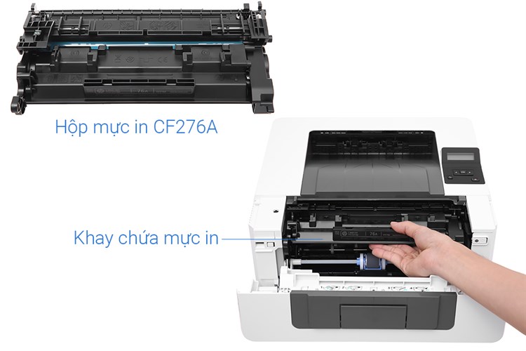 Máy in Laser trắng đen HP LaserJet Pro M404dn (W1A53A) Màu Trắng