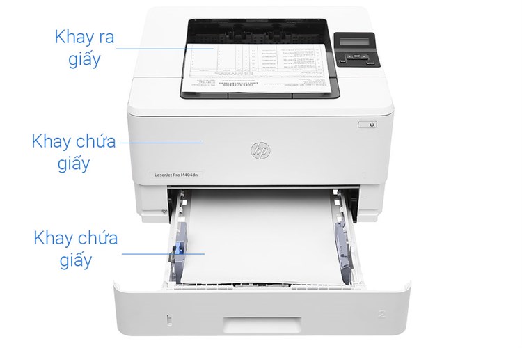 Máy in Laser trắng đen HP LaserJet Pro M404dn (W1A53A) Màu Trắng