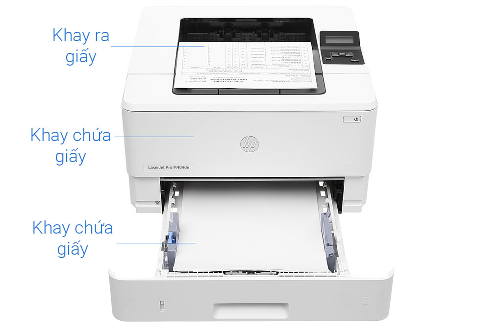 Máy in Laser trắng đen HP LaserJet Pro M404dn (W1A53A) Màu Trắng