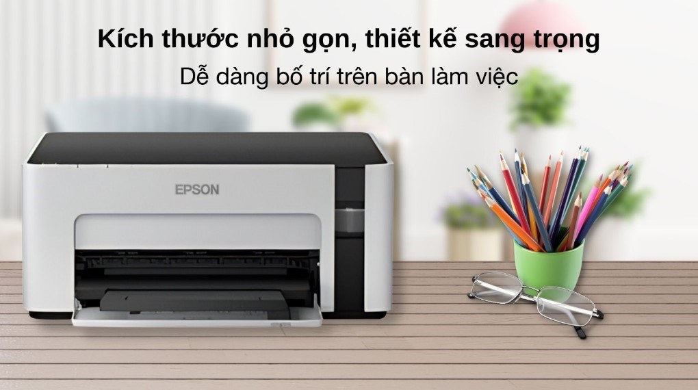 Máy In Phun Trắng Đen Đơn Năng Epson M1100 (C11CG95501)