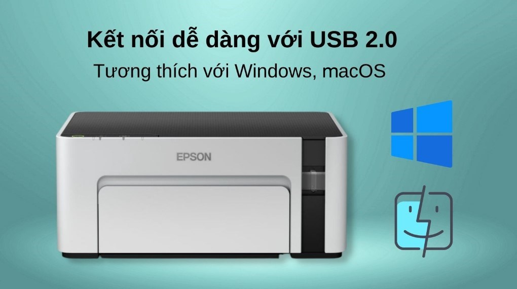 Máy In Phun Trắng Đen Đơn Năng Epson M1100 (C11CG95501)