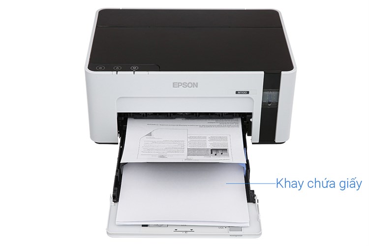 Máy In Phun Trắng Đen Đơn Năng Epson M1100 (C11CG95501) Màu Trắng