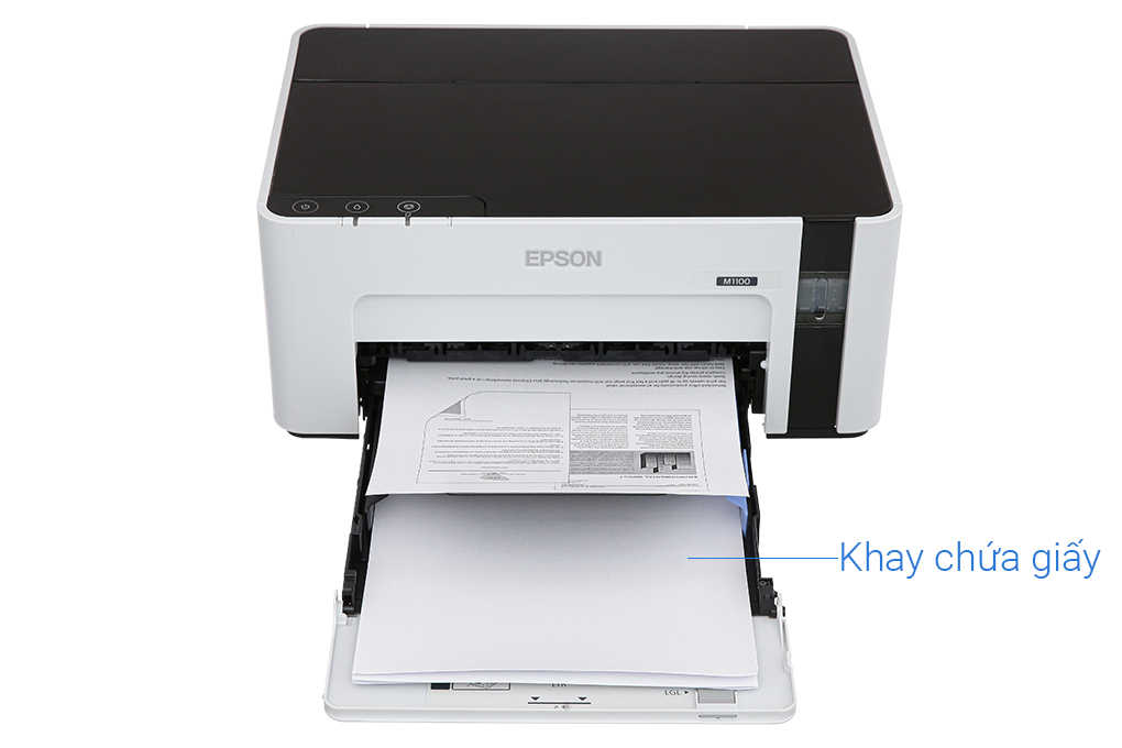 Máy In Phun Trắng Đen Đơn Năng Epson M1100 (C11CG95501) Màu Trắng