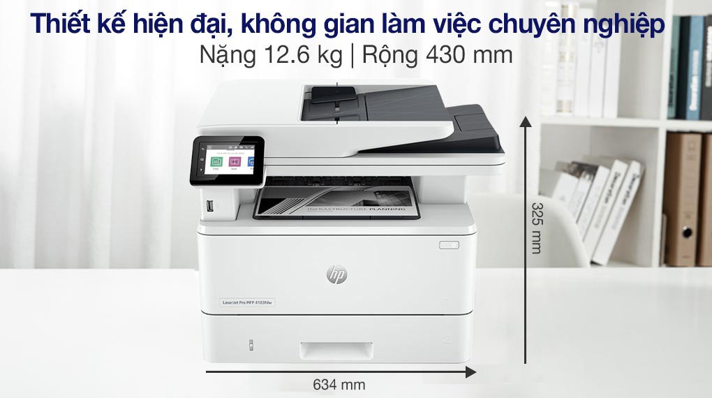 Máy In Laser Trắng Đen Đa Năng HP 4103fdw Wifi (2Z629A)