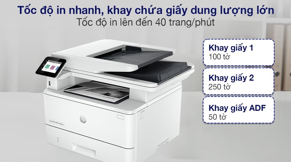 Máy In Laser Trắng Đen Đa Năng HP 4103fdw Wifi (2Z629A)